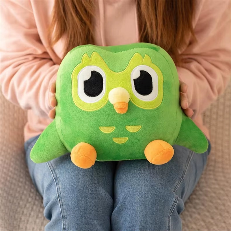 Green Duolingo Owl Plush Toy Duo Plushie of Duo the Owl Cartoon Anime Owl Doll Soft Stuffed Animal Toy Children Birthday Gift