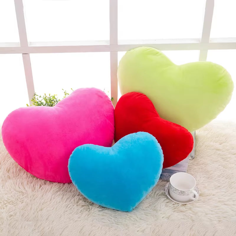Heart Shape Throw Pillow Cushion Stuffed Plush Doll Toy Gift Sofa Car Home Decorative Cushion Wedding Decoration Kids Toy