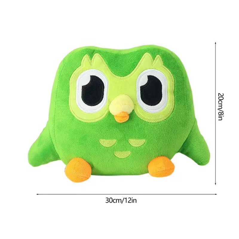 Green Duolingo Owl Plush Toy Duo Plushie of Duo the Owl Cartoon Anime Owl Doll Soft Stuffed Animal Toy Children Birthday Gift