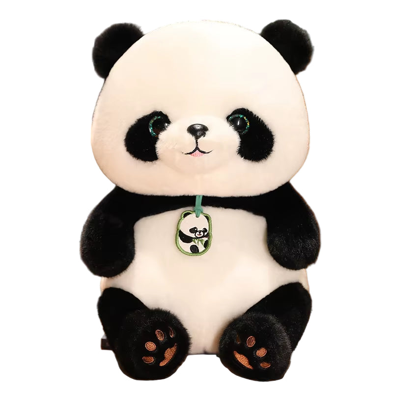 Cuddly China Panda Doll Plush Toy Stuffed Fluffy Zoo Animal Hanging Pendant Plushie Peluche Birthday Gift