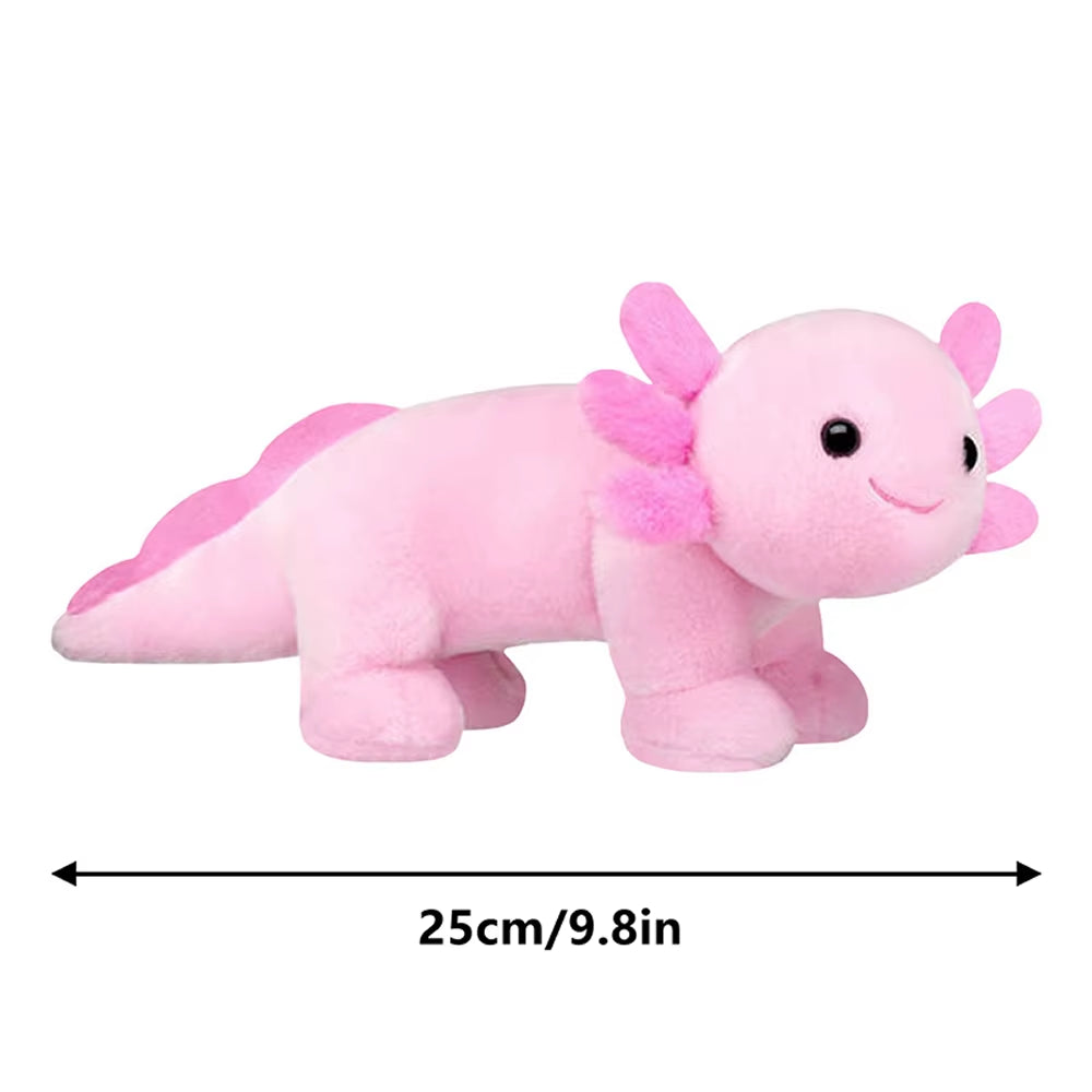 New 25Cm Pink Axolotl Plush Toy Soft Stuffed Animal Cartoon Plushie Axolotl Dolls Kids Adults Gamer Gift Home Decoration